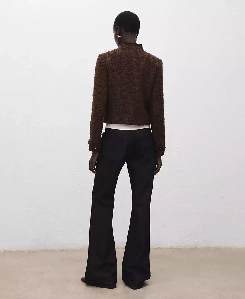 Mango Women
s Frayed Ends Tweed Jacket 7