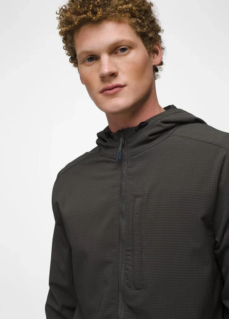 Prana Mens prAna Gridlocked Fleece Full Zip Hoodie - Dark Iron 3