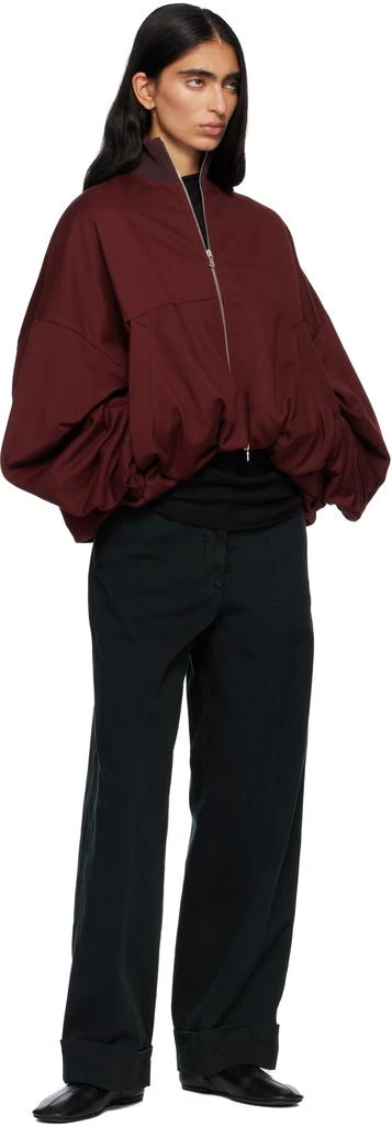 Dries Van Noten Red Draped Jersey Track Jacket 4