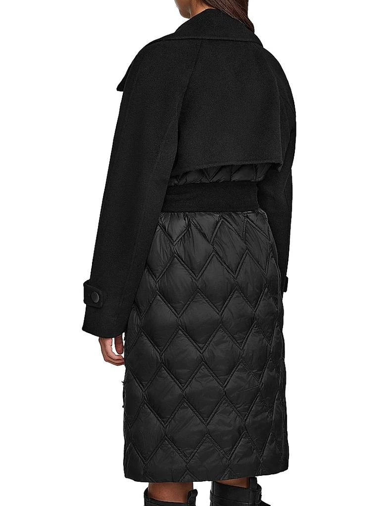 RUDSAK Zoe Quilted Double-Breasted Trench Coat 5