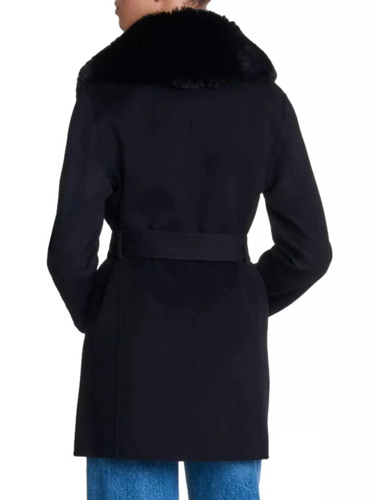 Maje Double-Faced Mid-Length Coat 4