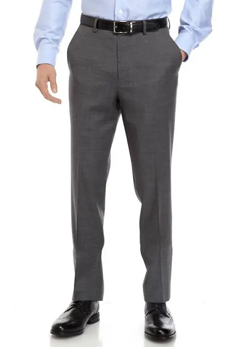 Crown & Ivy™ Gray Sharkskin Stretch Suit Separate Pants