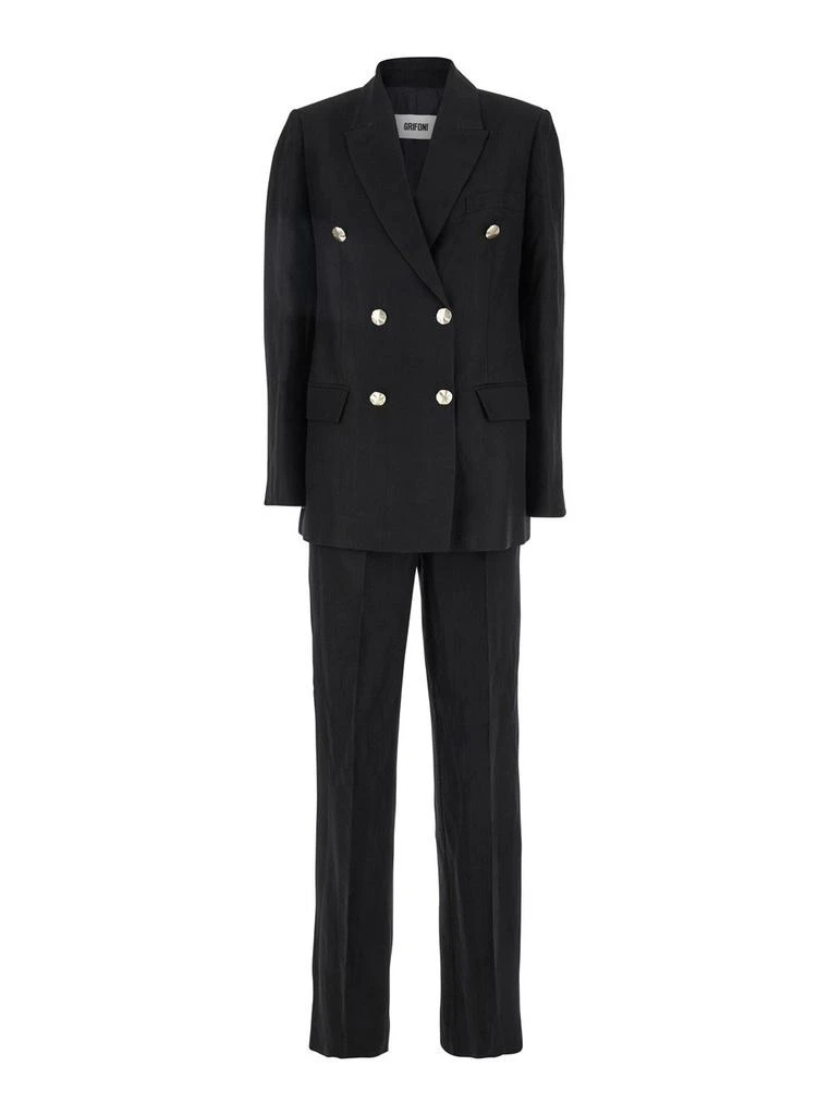 MAURO GRIFONI Mauro Grifoni Double Breasted Suit with Notched Lapels 1