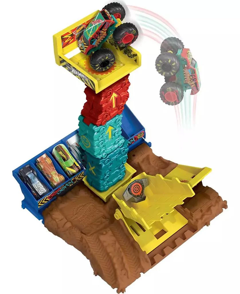 Hot Wheels Monster Trucks Arena Smashers Demo Derby Car Jump Challenge 4