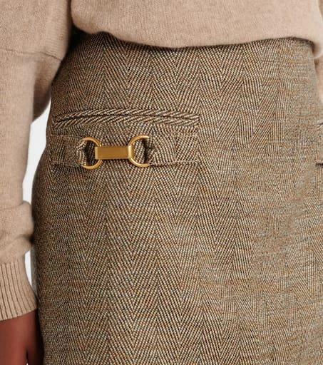 Stella McCartney Herringbone wool-blend miniskirt 5