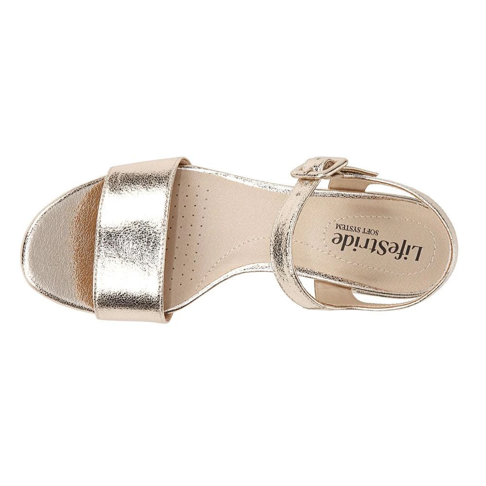 LifeStride Rhythm Metallic Wedge Sandals 4