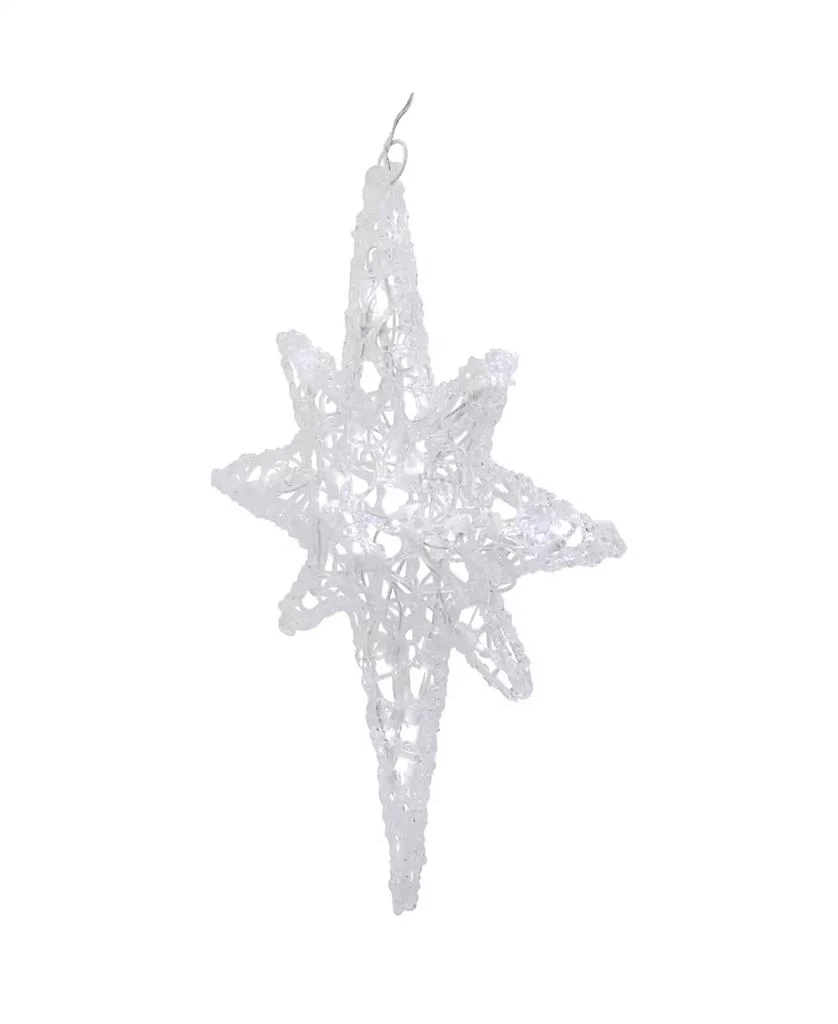 Northlight 24" Pure White LED Twinkle Bethlehem Hanging Star 4