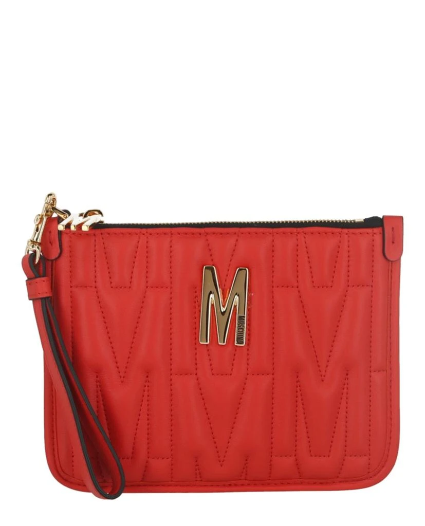 Moschino Quilted 'M' Logo Wristlet 1