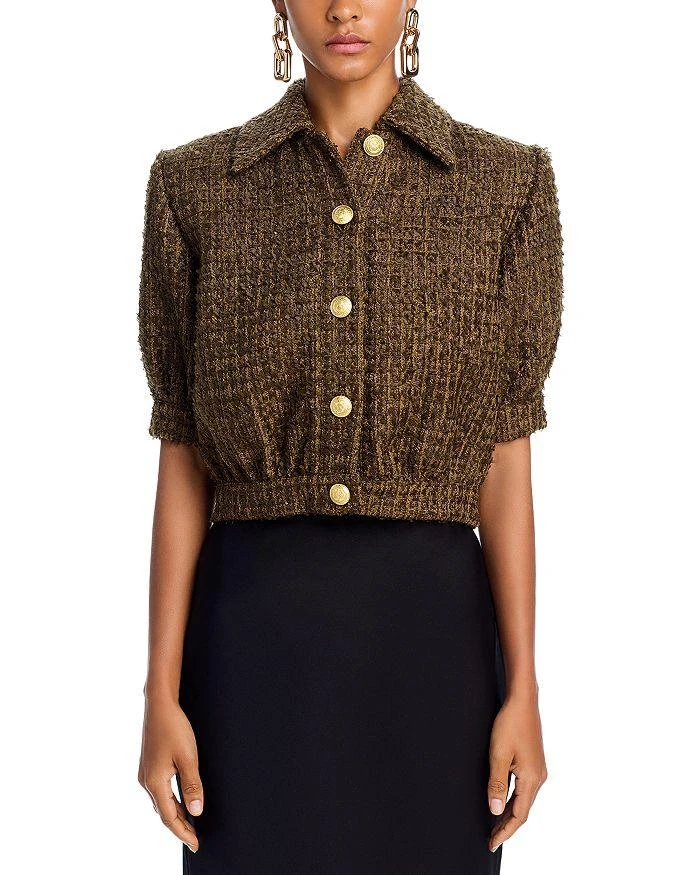L'Agence Cove Tweed Cropped Jacket 7