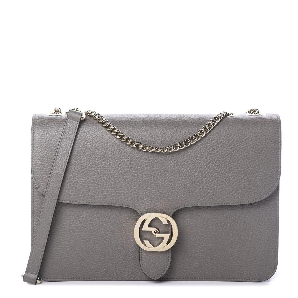 Gucci Gucci Interlocking Handbag Gray Women Logo Dollar Calf Leather Mod. 510303 CAO0G 1226 1