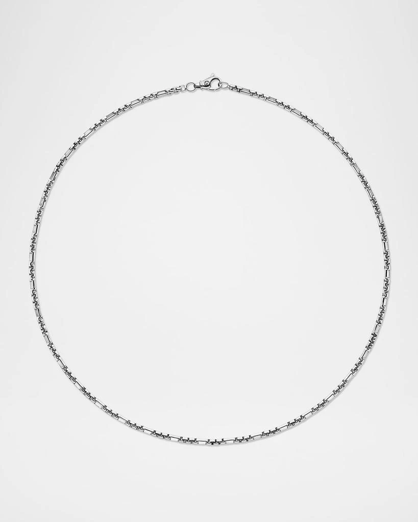 David Yurman Men
s Open Station Box Chain Necklace in Sterling Silver, 3mm 5