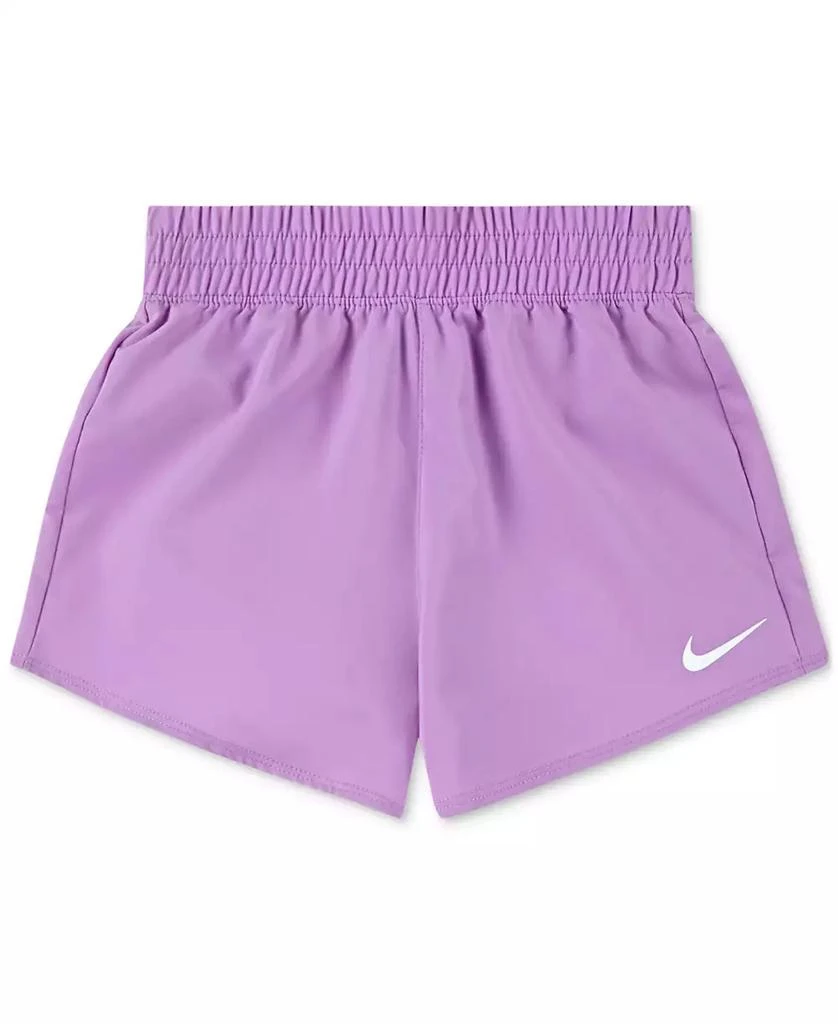 NIKE Little Girls Dri-FIT Rush Woven Logo Shorts 1