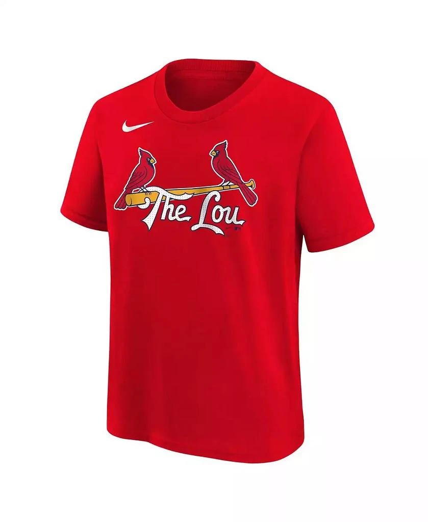 NIKE Big Boys and Girls Lars Nootbaar Red St. Louis Cardinals Fuse City Connect Name Number T-Shirt 2