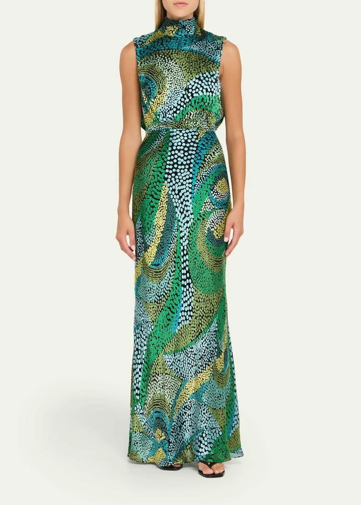 Fleur Printed High-Neck Dress In Jungle  On Sale Now with Up to 29% Off |  Discover Exclusive Deals & Savings at BeyondStyle  Authentic Saloni  women|clothing|dresses with Limited-Time Discounts, Free Shipping,
