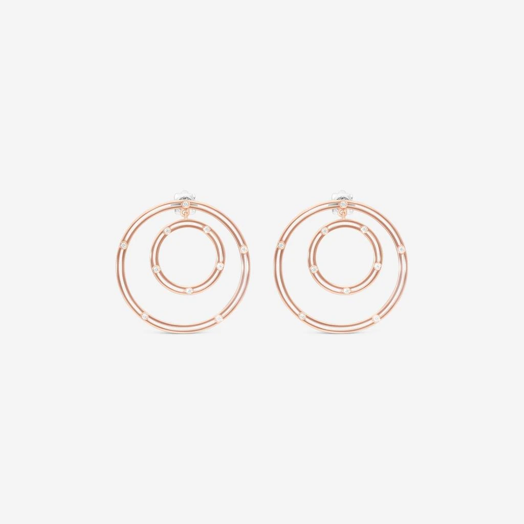 Damiani Damiani 18K Rose Gold Diamond Circle Stud Earrings 20086879-copy