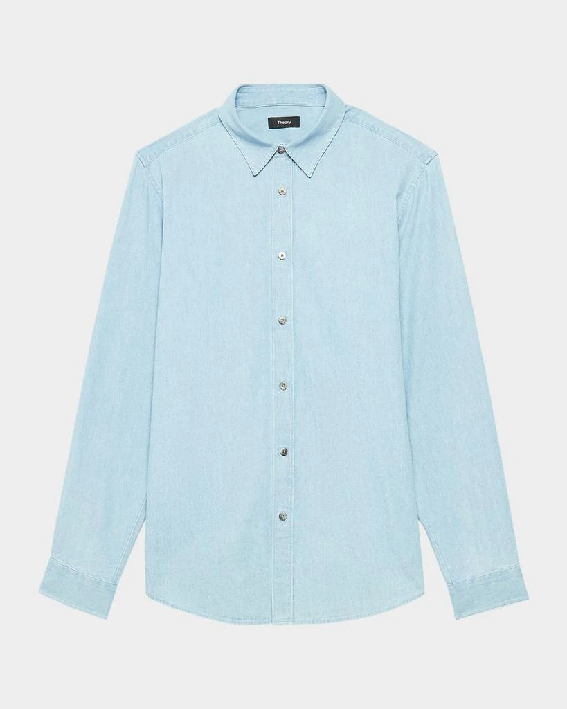 Theory Men's Noll Serge Chambray Button-Down Shirt 1