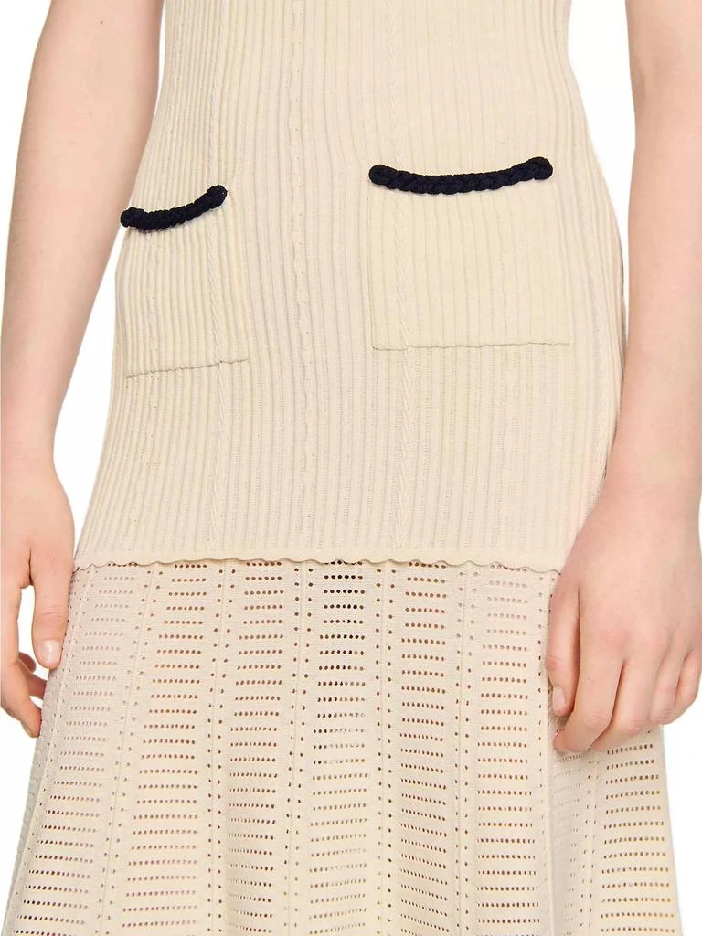 Sandro Pointelle Knit Dress 5