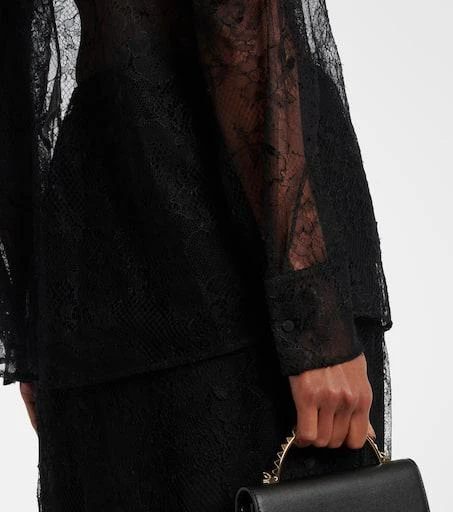 Valentino Scarf-detail floral lace blouse 5