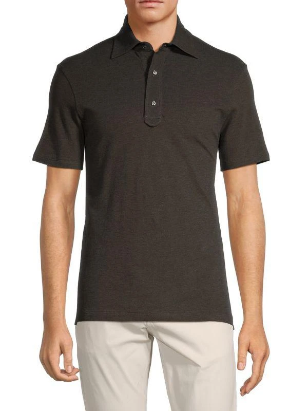 Isaia Slim-Fit Cotton Piqué Polo 1