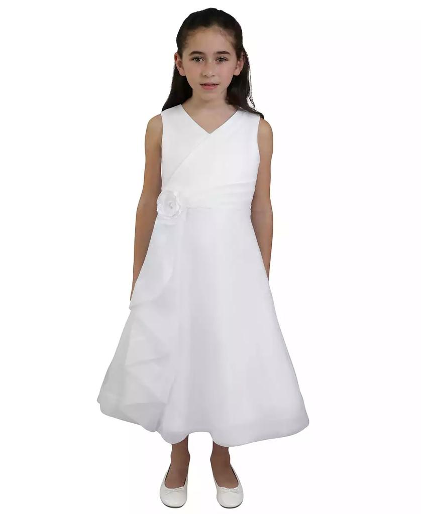 Us Angels Little and Big Girls V neckline Dress