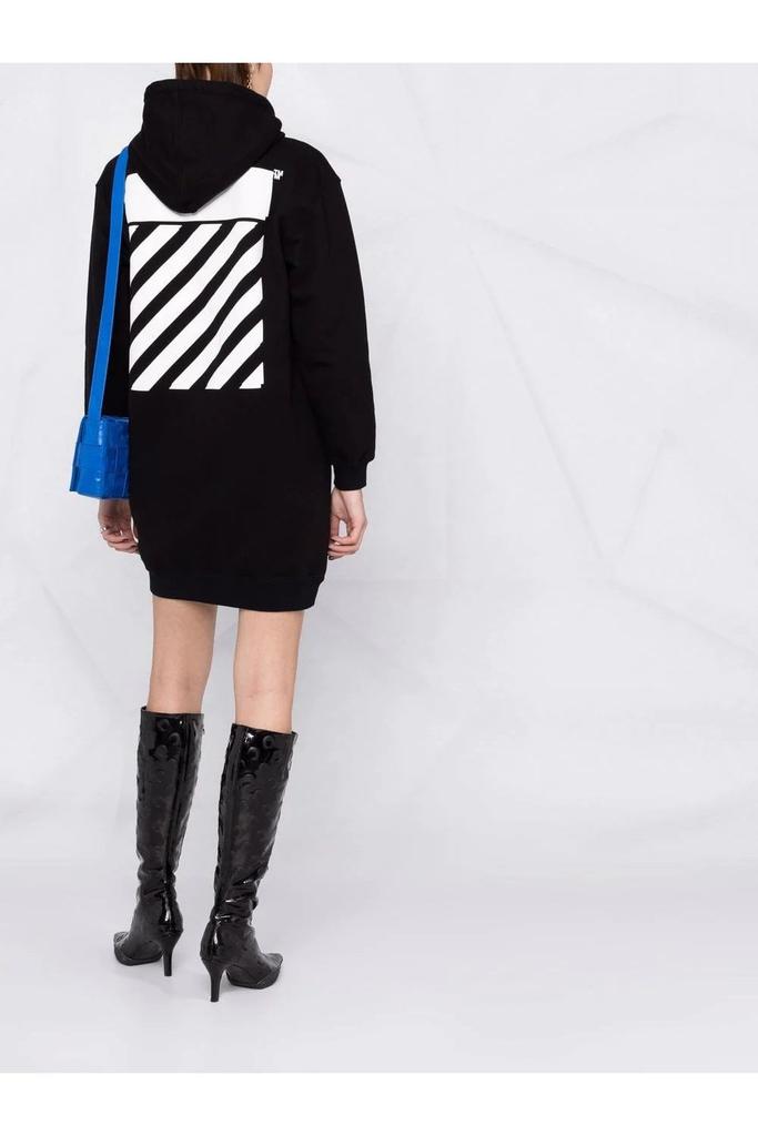 Off-White Womens Diag Hoodie Dress