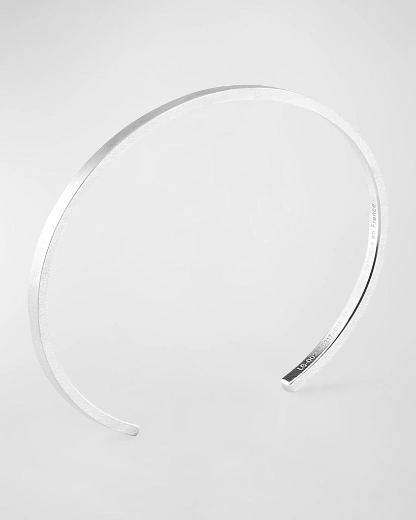 Le Gramme Men's Brushed Sterling Silver Cuff Bracelet 1