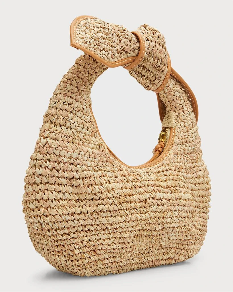 POOLSIDE The Josie Knot Raffia Top-Handle Bag 6