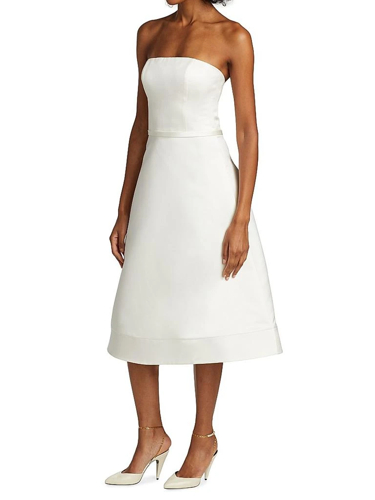 Amsale Duchesse Satin Strapless Dress 3