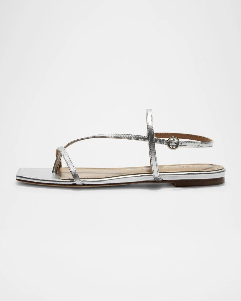 AEYDE Ella Metallic Thong Slingback Sandals 1