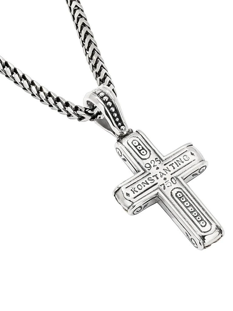 Konstantino Laconia Sterling Silver, 18K Yellow Gold & Onyx Cross Pendant 6