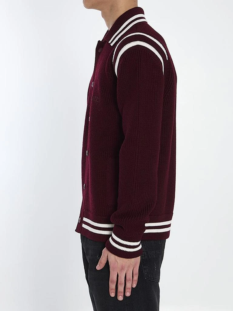 Gucci Cardigan With Embroidered Logo 3