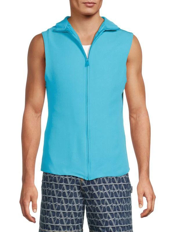 Valentino Mock Collar Silk Vest 2