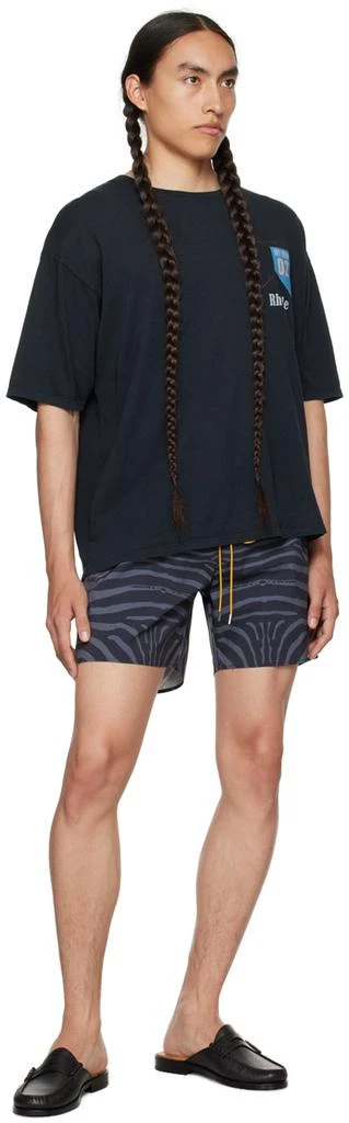 Rhude SSENSE Exclusive Black '02' T-Shirt 4