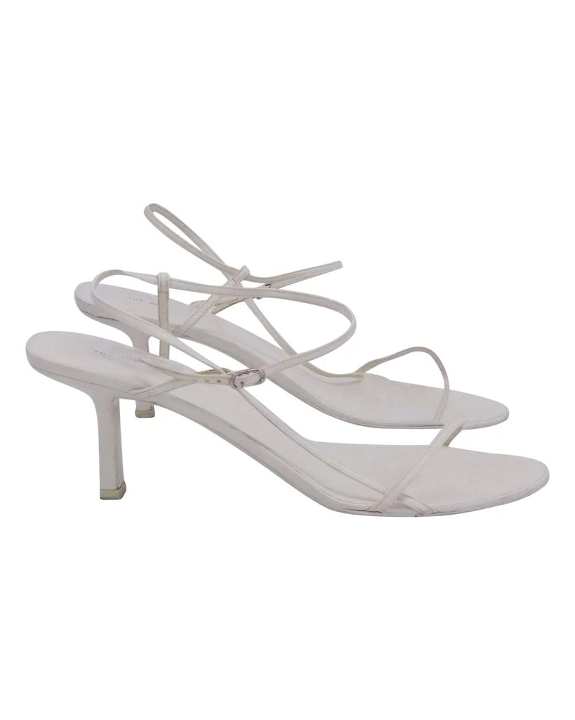 The Row Bare Sandals in White Leather 1
