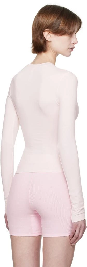 SKIMS Pink Cotton Jersey Long Sleeve T-shirt 3