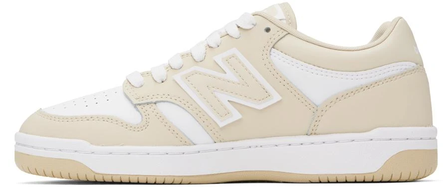 New Balance Beige & White 480 Sneakers 3