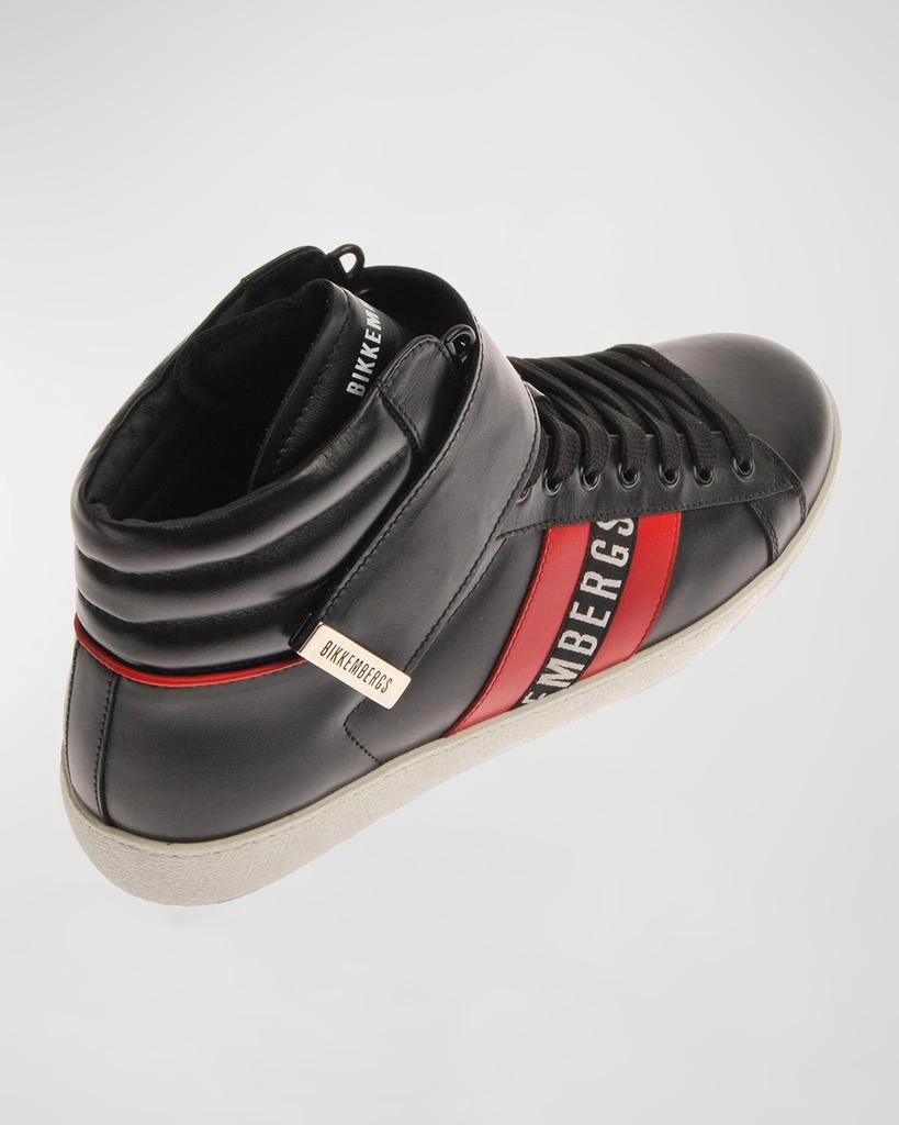 Bikkembergs Men's Logo High-Top Leather Sneakers 3