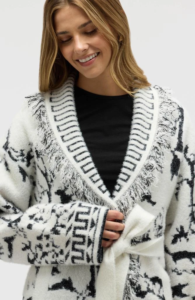 NVLT Fringed Eyelash Sweater Coat 3