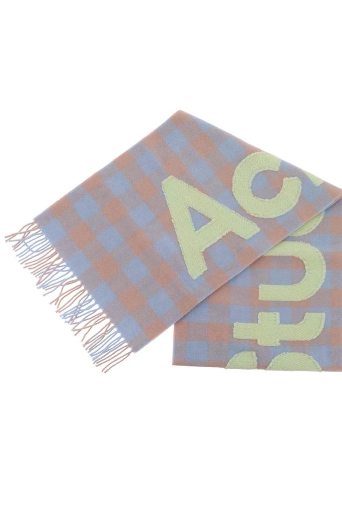 ACNE STUDIOS checked scarf with logo pattern 3