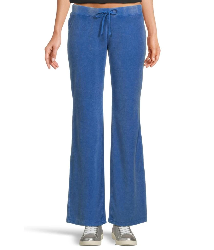 Juicy Couture Washed Towel Terry Heritage Wide Leg Track Pants 1