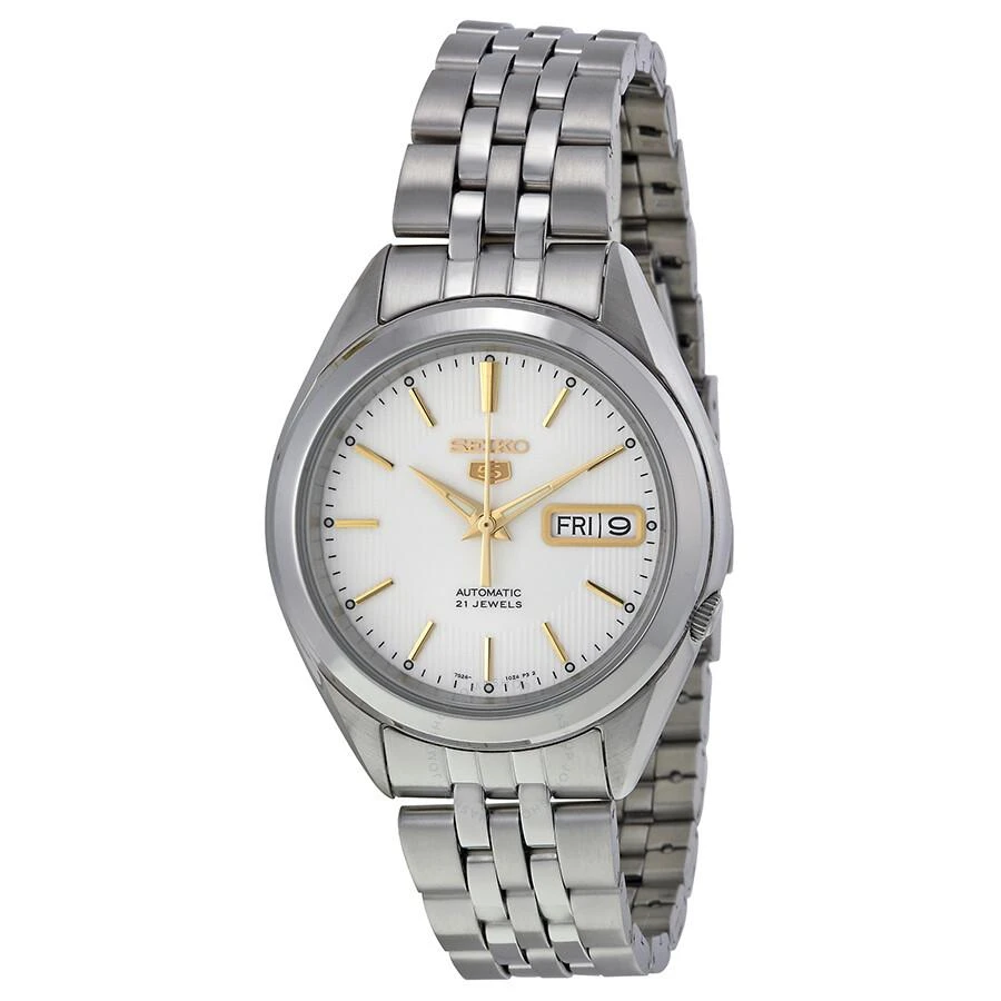 Seiko 5 Silver Dial Stainless Steel Men's Watch SNKL17 1