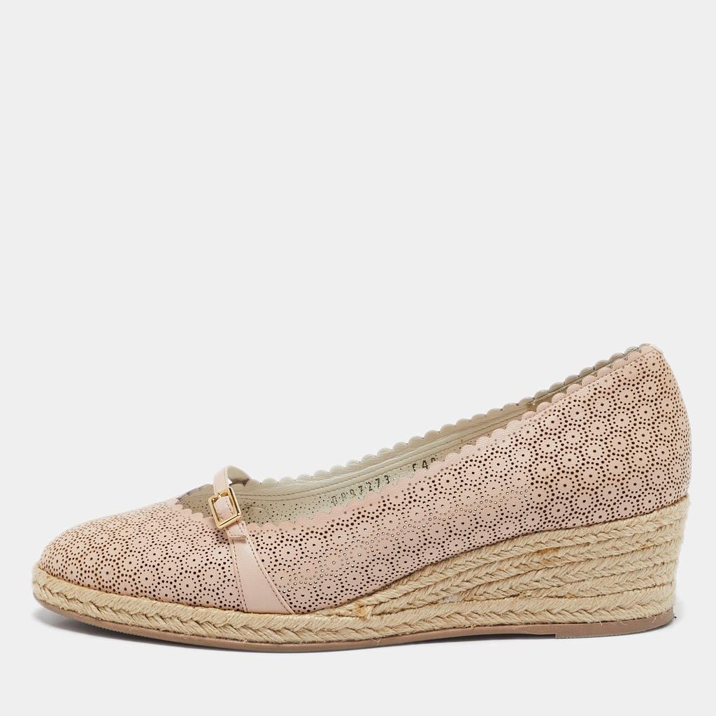 Salvatore Ferragamo Brick suede Renee wedges - Wedge Sandals