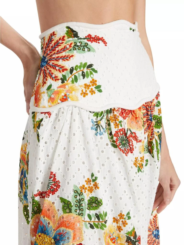 Farm Rio Delicate Garden Cotton Skirt 6