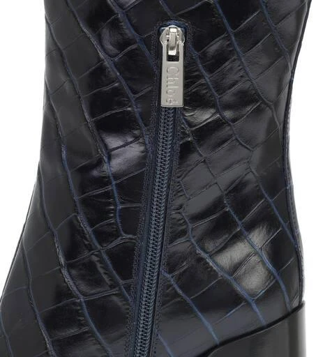 Chloé Wave croc-effect leather boots 6