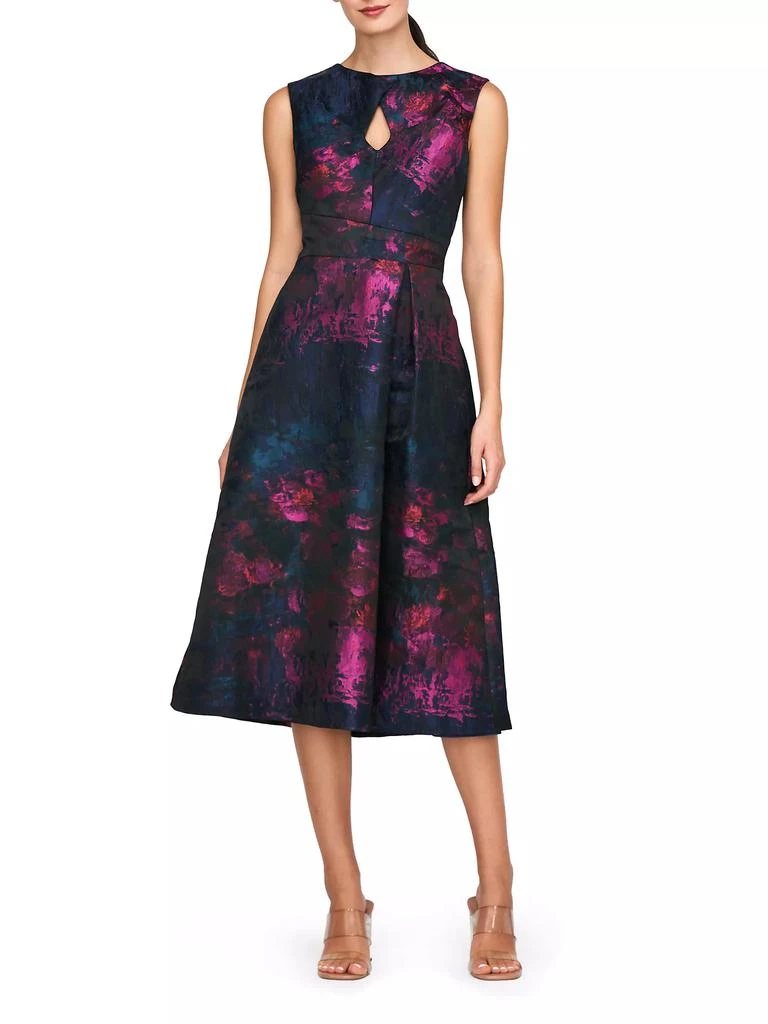 Kay Unger Beckett Monet Jacquard Midi-Dress 2