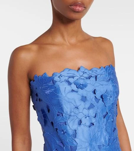 Costarellos Delmara strapless lace midi dress 4