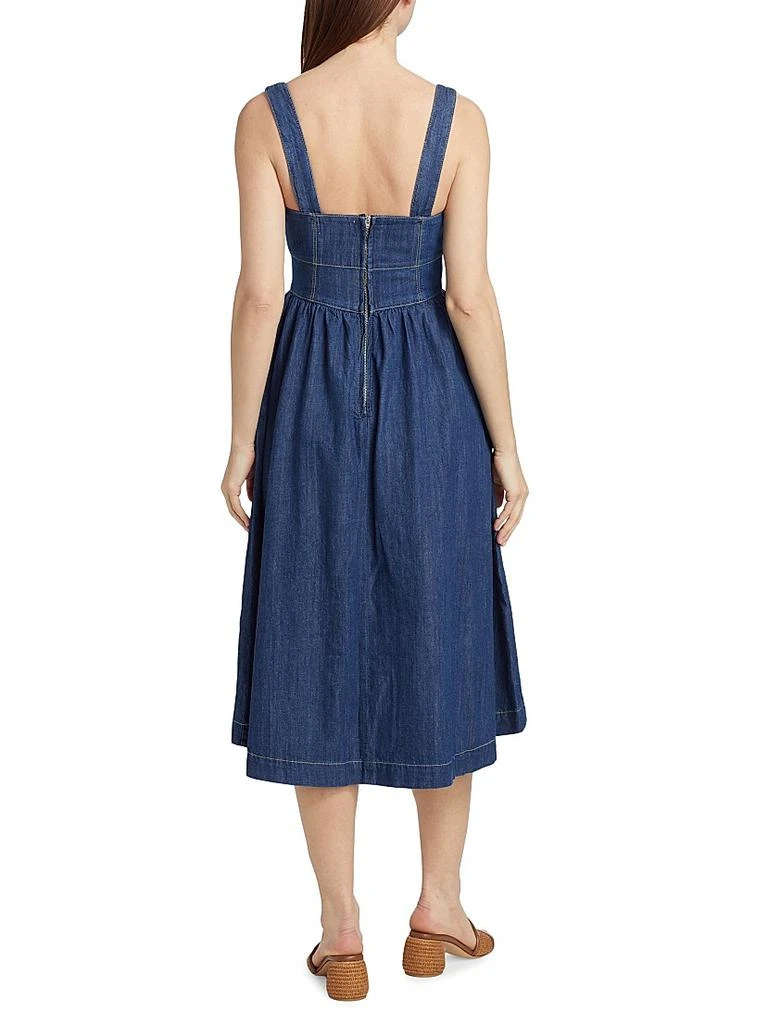 Reformation Tagliatelle Denim Midi-Dress 5