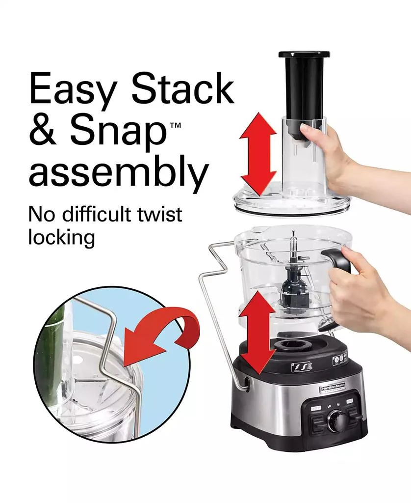 Hamilton Beach Professional Spiralizing Stack & Snap Food Processor 7