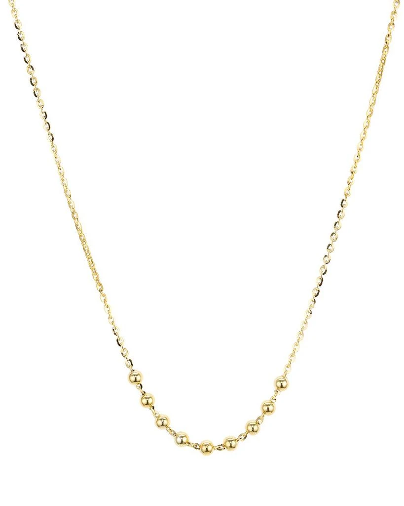 Argento Vivo Beaded Chain Necklace in 14K Gold-Plated Sterling Silver, 16" 1