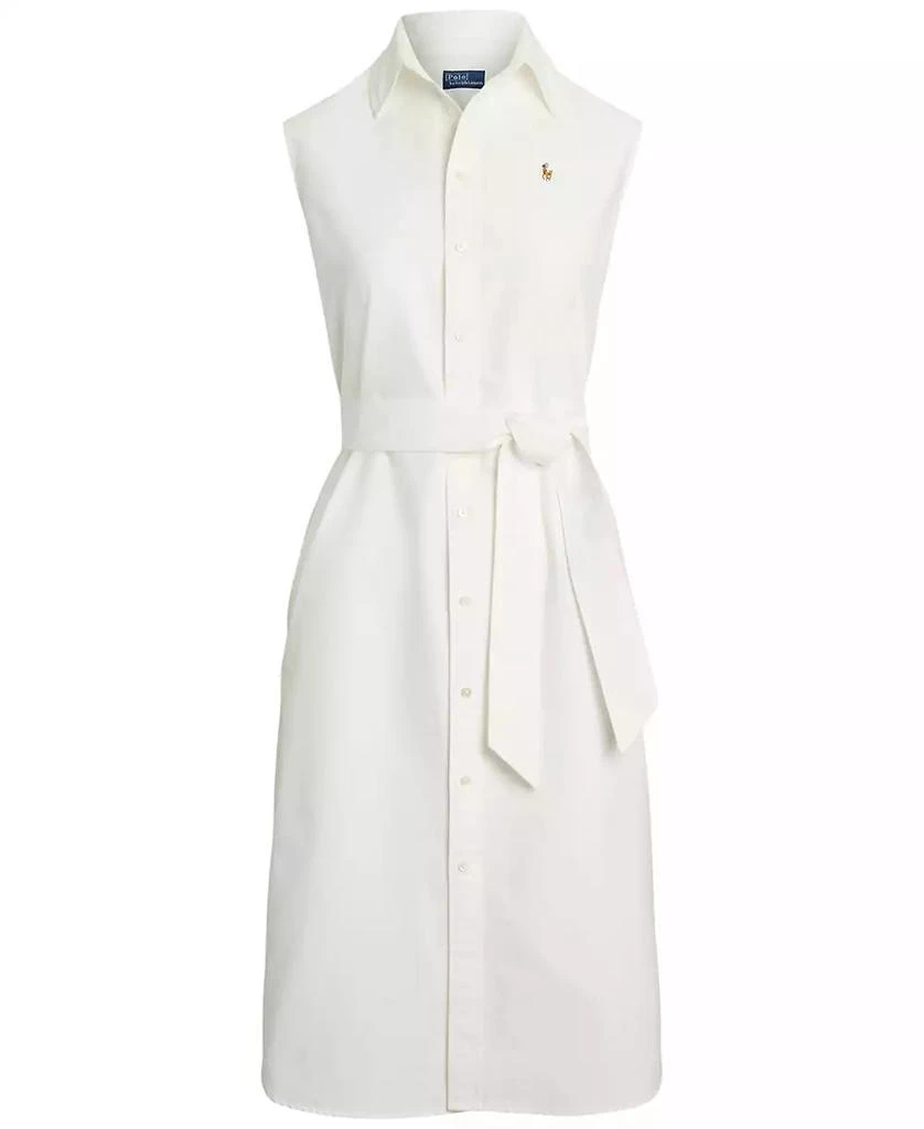 Ralph Lauren Women's Belted Oxford Sleeveless Shirtdress 5